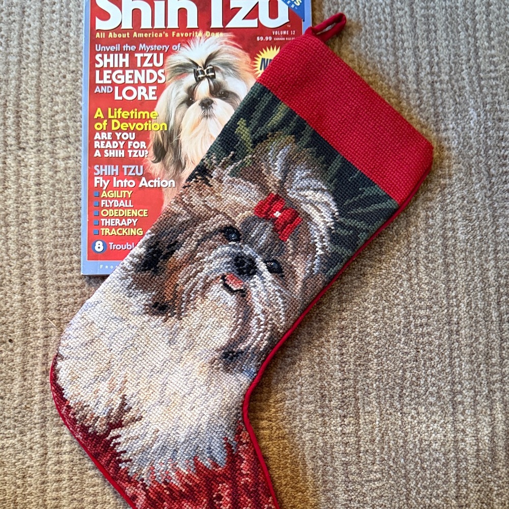 Shih Tzu Dog Christmas Stocking
